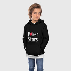 Толстовка-худи детская Poker Stars, цвет: 3D-белый — фото 2