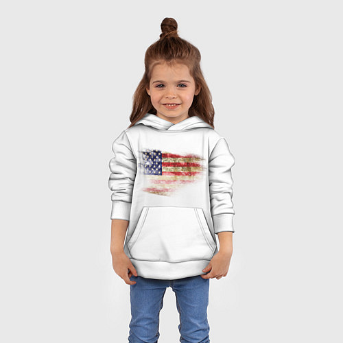 Детская толстовка USA / 3D-Белый – фото 4