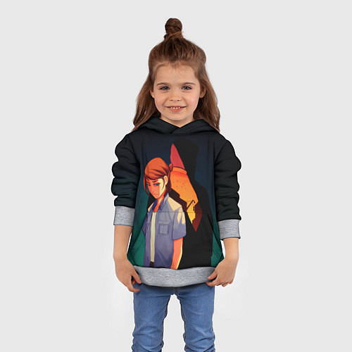 Детская толстовка Анимационные Элли и Джоел / 3D-Меланж – фото 4