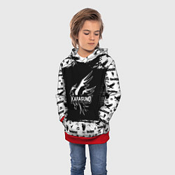 Толстовка-худи детская Старшая школа Карасуно, цвет: 3D-красный — фото 2
