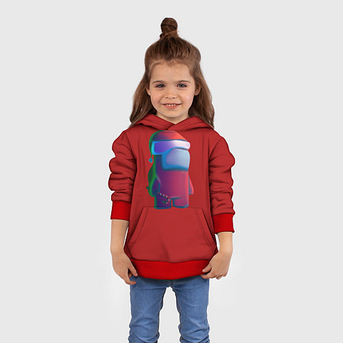 Детская толстовка Among us / 3D-Красный – фото 4
