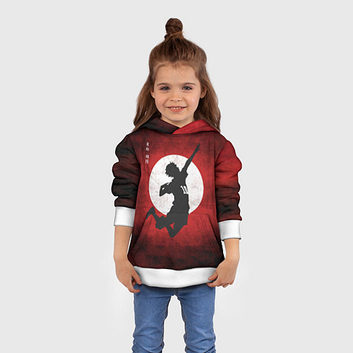 Детская толстовка Шоё Хината прыжок Haikyu!! / 3D-Белый – фото 4