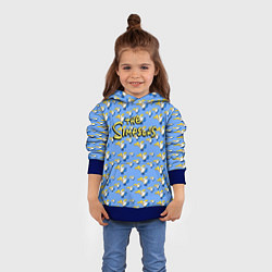 Толстовка-худи детская Gomers pattern, цвет: 3D-синий — фото 2