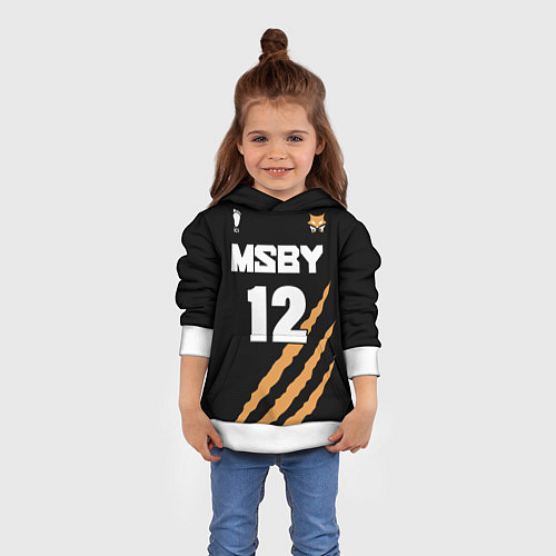 Детская толстовка 12 MSBY BLACK JACKALS / 3D-Белый – фото 4