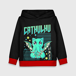 Толстовка-худи детская CatHulhu, цвет: 3D-красный