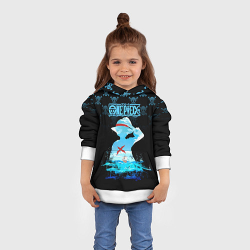Детская толстовка Луффи Пираты Соломенной Шляпы / 3D-Белый – фото 4
