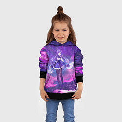 Толстовка-худи детская Genshin Impact Кэ Цин, цвет: 3D-черный — фото 2