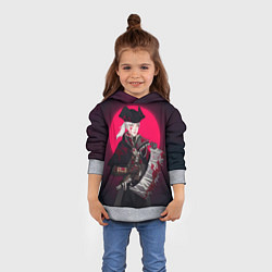 Толстовка-худи детская Охотница, цвет: 3D-меланж — фото 2