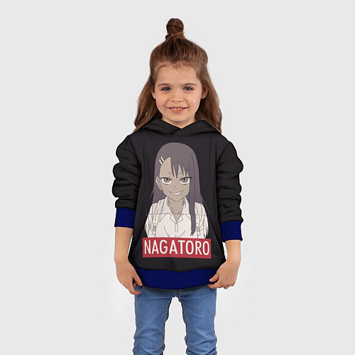 Детская толстовка Miss Nagatoro / 3D-Синий – фото 4