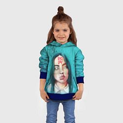 Толстовка-худи детская BAD GUY BILLIE EILISH Z, цвет: 3D-синий — фото 2