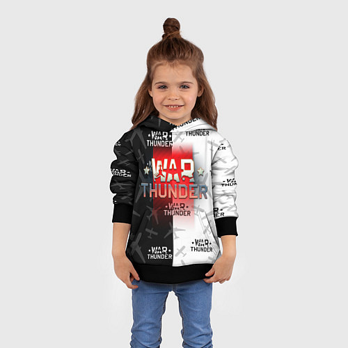 Детская толстовка WAR THUNDER ВАР ТАНДЕР / 3D-Черный – фото 4