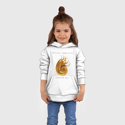 Детская толстовка Nautilus Pompilius ЗОЛОТОЙ ВЕК / 3D-Белый – фото 4