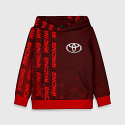 Толстовка-худи детская Тойота - Pro Racing Паттерн, цвет: 3D-красный