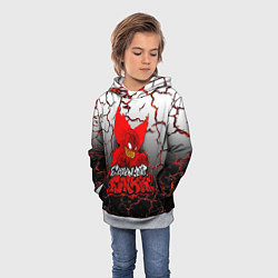 Толстовка-худи детская Friday Night Funkin Tricky One, цвет: 3D-меланж — фото 2