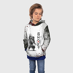Толстовка-худи детская Ghost of Tsushim Призрак Цусима Z, цвет: 3D-синий — фото 2