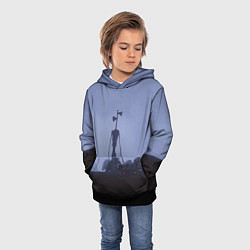 Толстовка-худи детская СИРЕНОГОЛОВЫЙ У ДОМА, цвет: 3D-черный — фото 2
