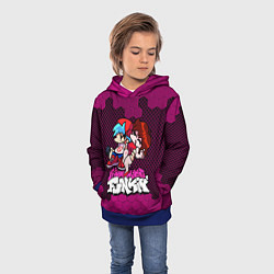 Толстовка-худи детская Boyfriend and Girlfriend, цвет: 3D-синий — фото 2