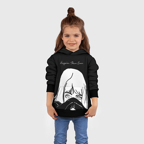 Детская толстовка Happier Than Ever, Билли Айлиш / 3D-Черный – фото 4