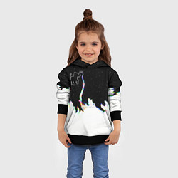 Толстовка-худи детская Затерянный в космосе, цвет: 3D-черный — фото 2