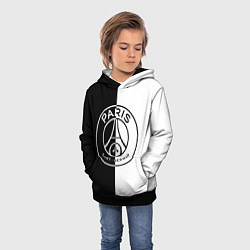 Толстовка-худи детская ФК ПСЖ PSG BLACK & WHITE, цвет: 3D-черный — фото 2