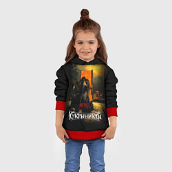 Толстовка-худи детская Кукрыниксы - Артист, цвет: 3D-красный — фото 2