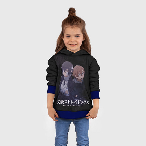 Детская толстовка Осаму Дазай и Чуя Накахара / 3D-Синий – фото 4