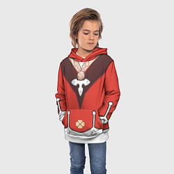 Толстовка-худи детская КОСТЮМ КЛИ ГЕНШИН ИМПАКТ, цвет: 3D-белый — фото 2