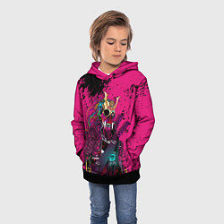 Толстовка-худи детская CYBERPUNK 2077 DEMON Z, цвет: 3D-черный — фото 2