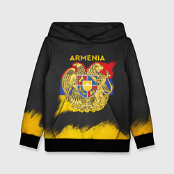 Толстовка-худи детская Yellow and Black Armenia, цвет: 3D-черный