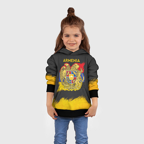 Детская толстовка Yellow and Black Armenia / 3D-Черный – фото 4