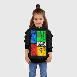 Толстовка-худи детская Ковбой Бибоп, цвет: 3D-черный — фото 2