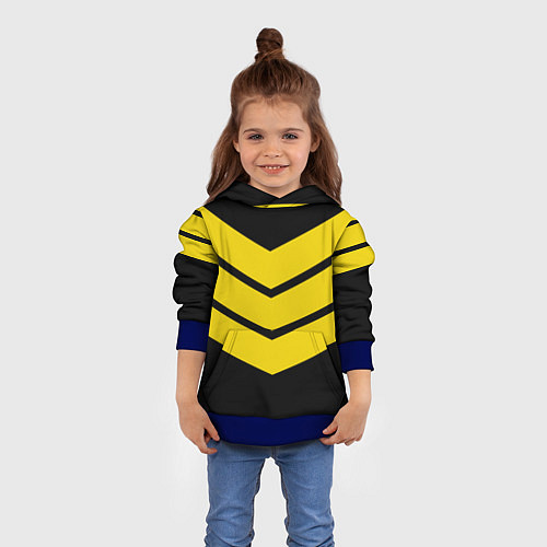 Детская толстовка Три полоски / 3D-Синий – фото 4