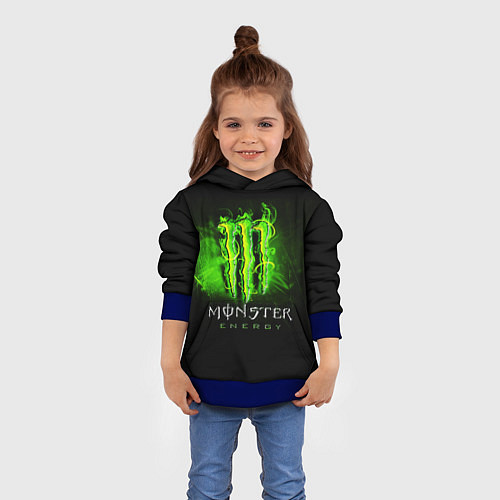 Детская толстовка MONSTER ENERGY NEON НЕОН / 3D-Синий – фото 4