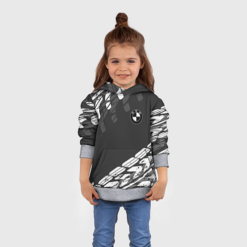 Детская толстовка БМВ BMW TIRE TREAD / 3D-Меланж – фото 4