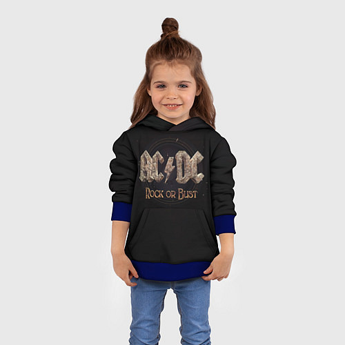 Детская толстовка ACDC Rock or Bust / 3D-Синий – фото 4