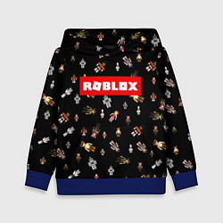Толстовка-худи детская ROBLOX PATTERN РОБЛОКС Z, цвет: 3D-синий