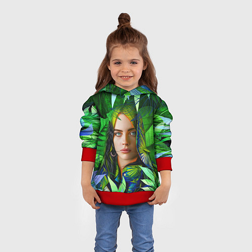 Детская толстовка BILLIE EILISH БИЛЛИ АЙЛИШ Z / 3D-Красный – фото 4