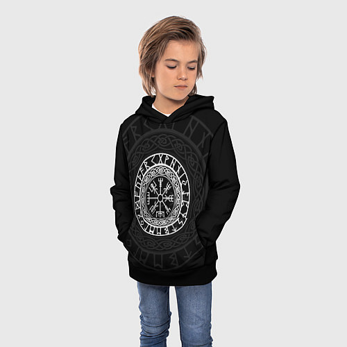 Детская толстовка Вегвизир Galdrastafir / 3D-Черный – фото 3