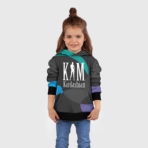 Детская толстовка Ким Кардашьян / 3D-Черный – фото 4