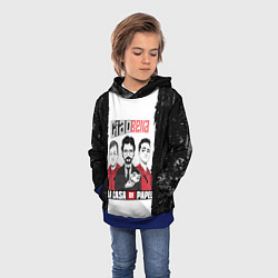 Толстовка-худи детская Палермо Професор Денвер Бумажный дом, цвет: 3D-синий — фото 2