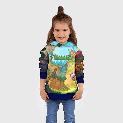 Детская толстовка Terraria Террария Z / 3D-Синий – фото 4