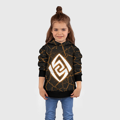 Детская толстовка ГЕО GEO СТИХИЯ / 3D-Черный – фото 4