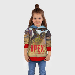 Толстовка-худи детская Октейн в деле, цвет: 3D-красный — фото 2