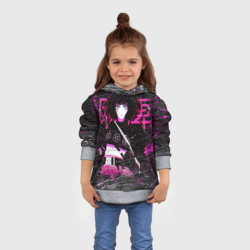 Детская толстовка Vinne Yuna Самурай Киберпанк / 3D-Меланж – фото 4