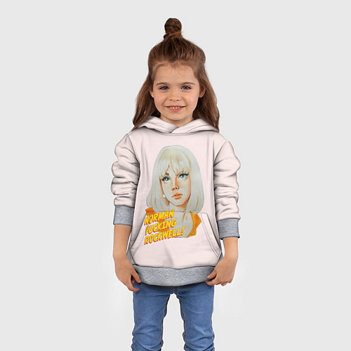 Детская толстовка Лана акваркелью / 3D-Меланж – фото 4