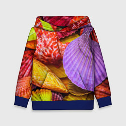 Детская толстовка Разноцветные ракушки multicolored seashells