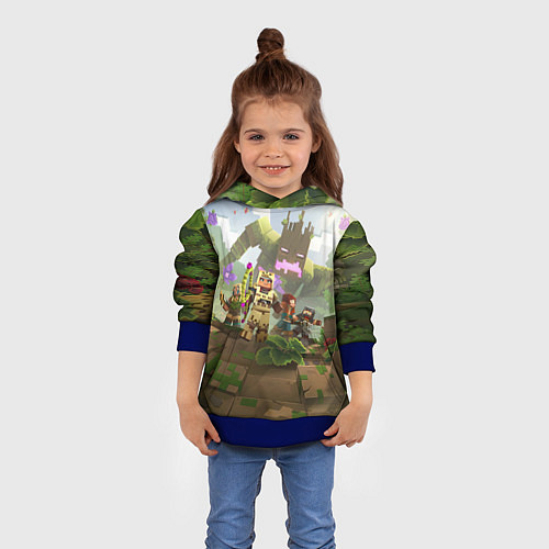 Детская толстовка МАЙНКРАФТ ГЕРОИ ПРОТИВ ЗЛА / 3D-Синий – фото 4