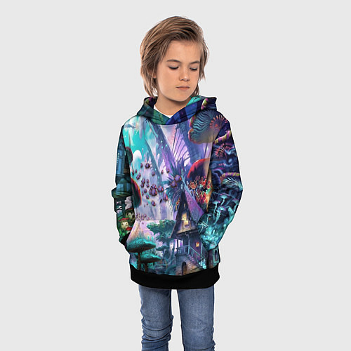 Детская толстовка FantasyFish / 3D-Черный – фото 3