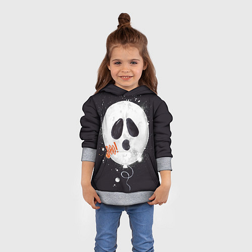 Детская толстовка Шарик-пугайка черный, полиэстер / 3D-Меланж – фото 4