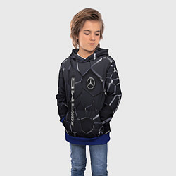 Толстовка-худи детская Mercedes AMG 3D плиты, цвет: 3D-синий — фото 2